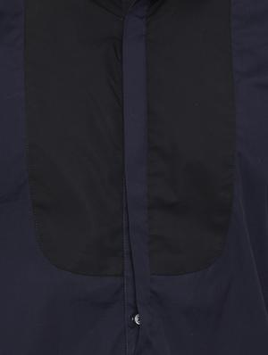 navy blue cotton blend color block casual shirt - 13918510 - Standard Image - 4