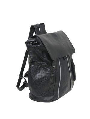 black leatherette fashion backpack - 13921583 - Standard Image - 4