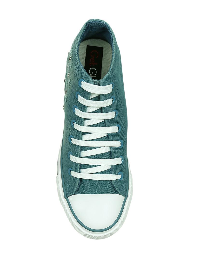 blue canvas laceup sneakers - 13938011 - Zoom Image - 4