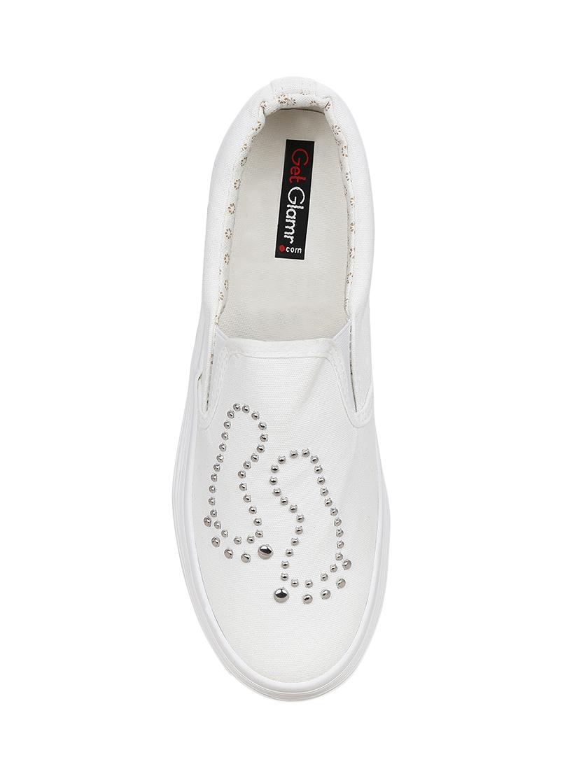 white canvas plimsolls casual shoes - 13938026 - Zoom Image - 4