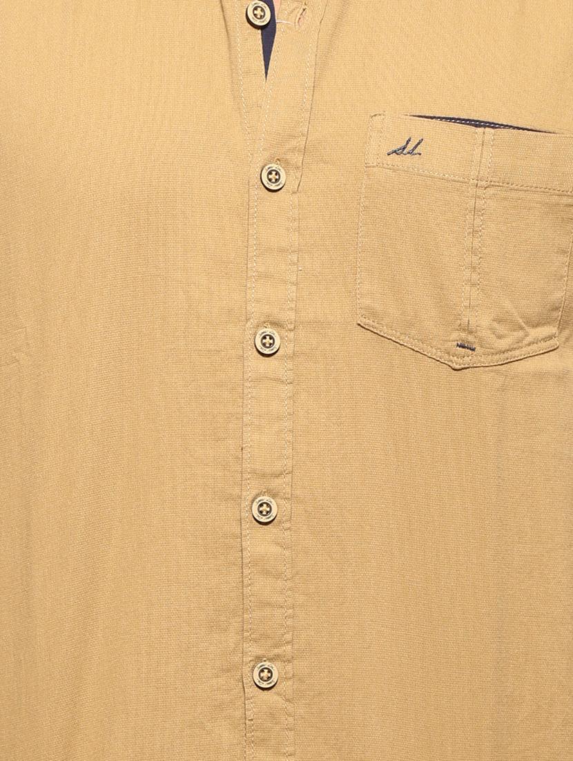 beige cotton casual shirt - 13939175 - Zoom Image - 4