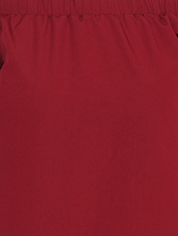 red poly crepe regular top - 13941200 - Zoom Image - 4