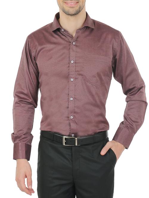 purple cotton blend formal shirt - 13941295 - Standard Image - 1