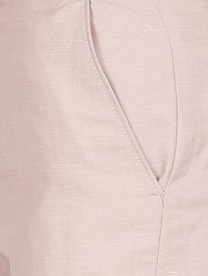 beige cotton blend formal trouser - 13942588 - Standard Image - 4