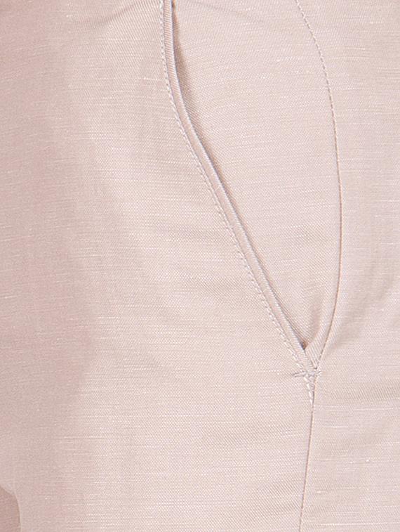 beige cotton blend formal trouser - 13942588 - Zoom Image - 4