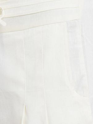 white cotton wide leg trouser - 13947141 - Standard Image - 4