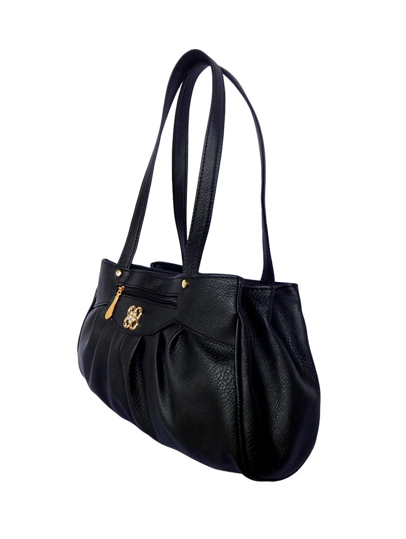 black leatherette handbag - 13947875 - Zoom Image - 4