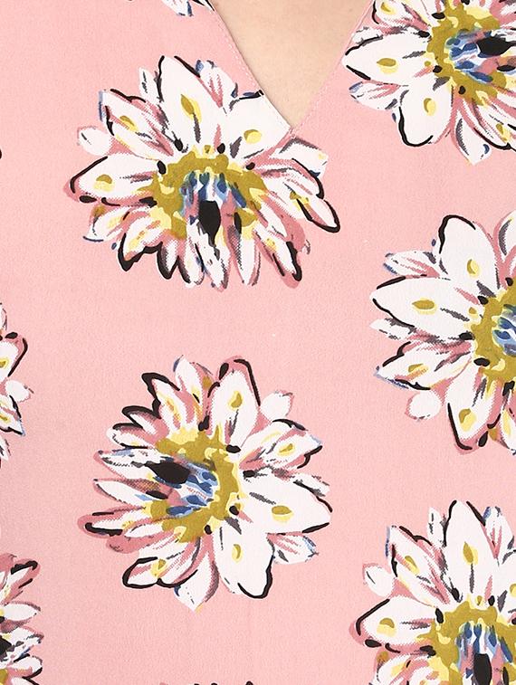 floral print pink skater dress - 13950127 - Zoom Image - 4