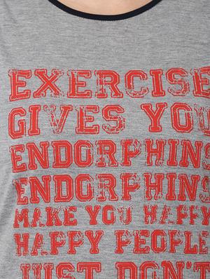 grey printed cotton tank tee - 13965460 - Standard Image - 4