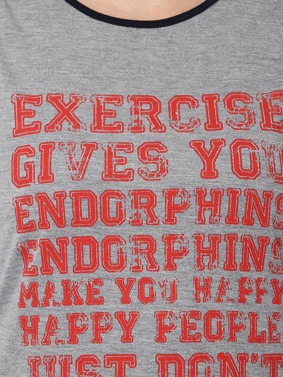 grey printed cotton tank tee - 13965460 - Zoom Image - 4