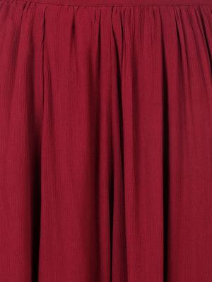 maroon rayon maxi skirt - 13973232 - Standard Image - 4