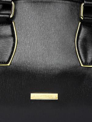 black leatherette regular handbag - 13973459 - Standard Image - 4