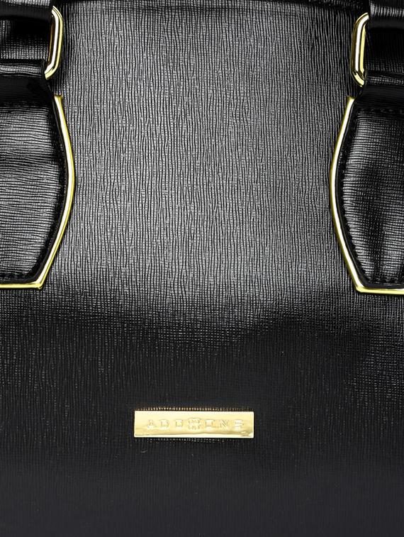 black leatherette regular handbag - 13973459 - Zoom Image - 4