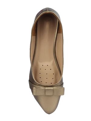 gold pu slip on ballerina - 13973837 - Standard Image - 4