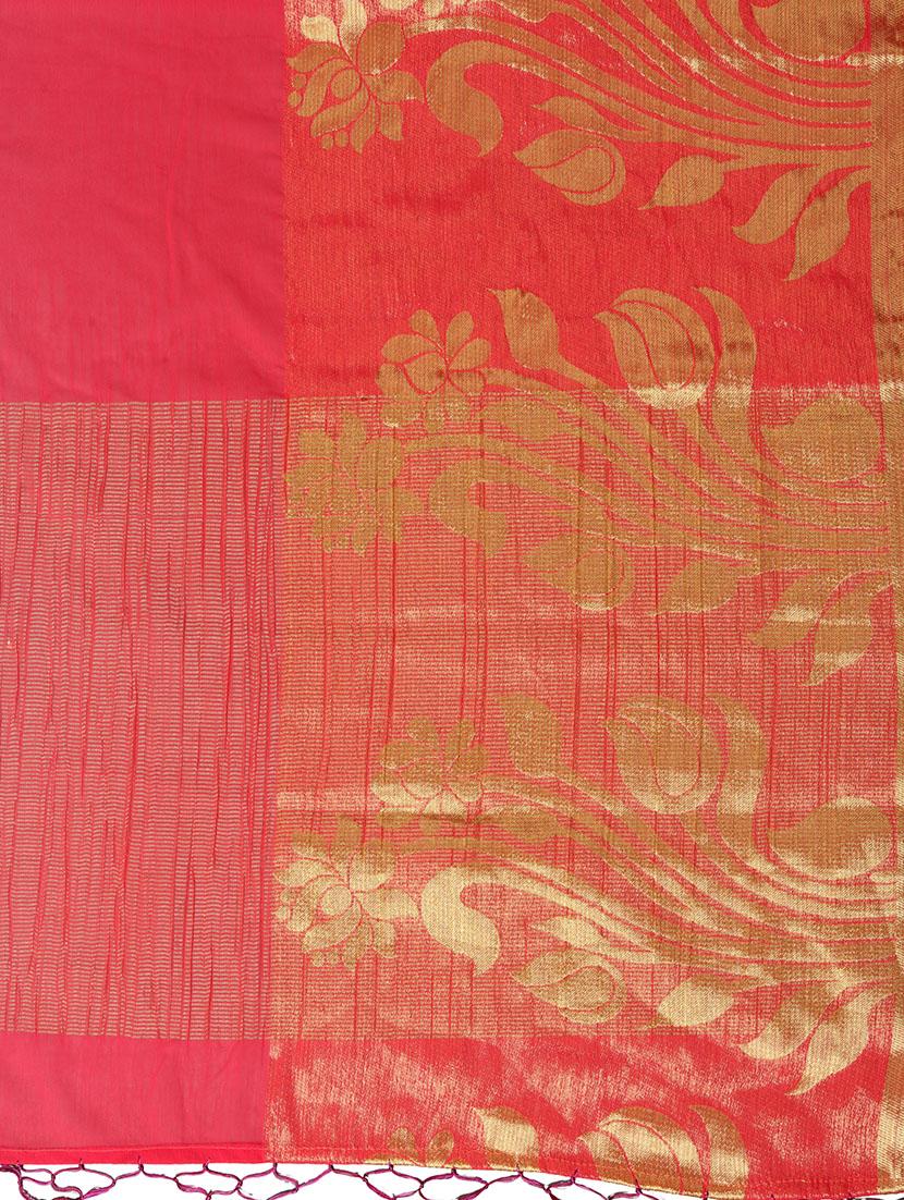 pink chiffon ombre saree with blouse - 13982910 - Zoom Image - 4