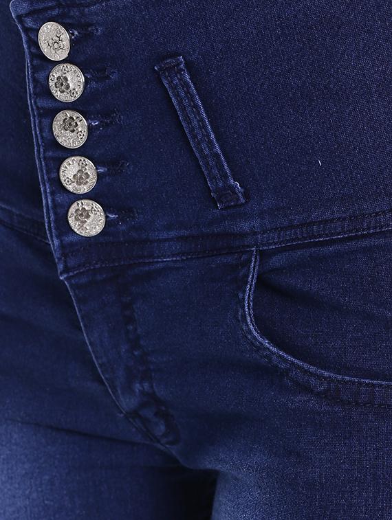 dark blue denim shorts - 13985440 - Zoom Image - 4