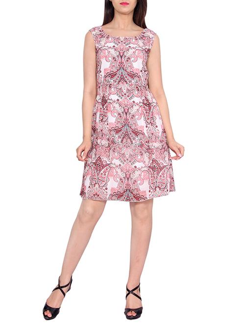 pink chiffon A-line dress - 13992484 - Standard Image - 1