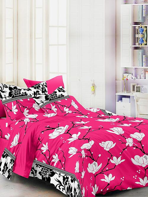 HFI 140 TC Polycotton Double Bed Sheet with 2 Pillow Covers - 13993056 - Standard Image - 1