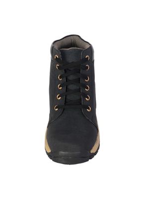 black leatherette high ankle boot - 13998001 - Standard Image - 4