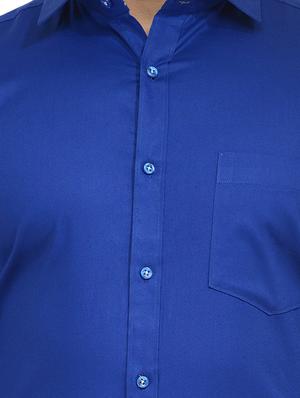 blue cotton formal shirt - 13998051 - Standard Image - 4