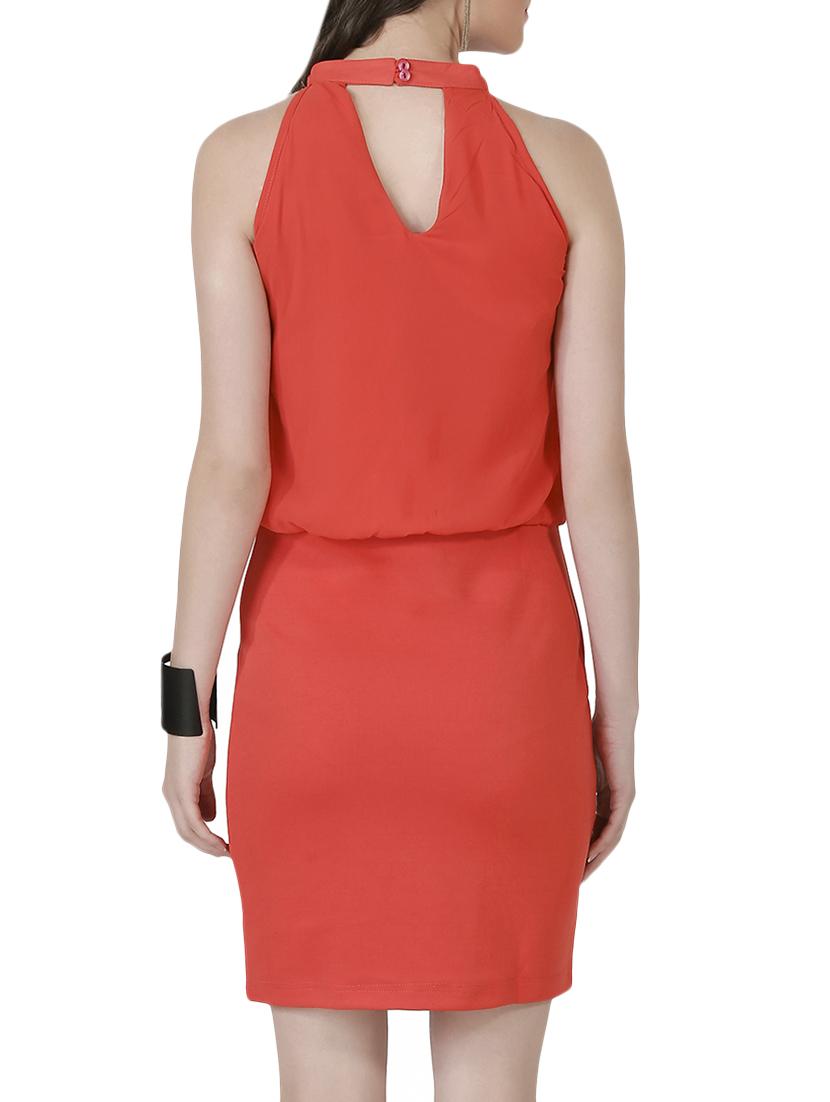 key hole neck blouson dress - 14001588 - Zoom Image - 4