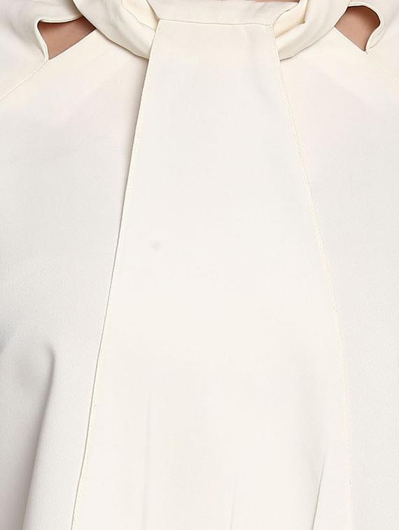 cutout detail tie-up neck top - 14007895 - Zoom Image - 4