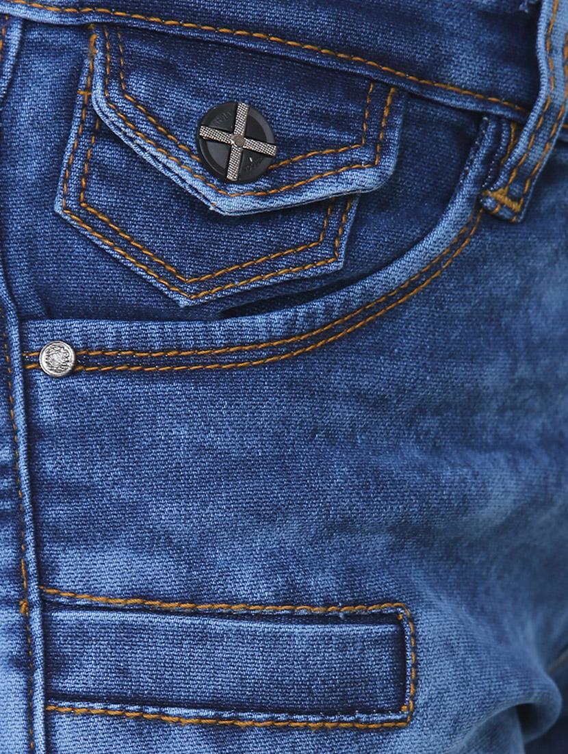 blue denim denim short - 14009115 - Zoom Image - 4