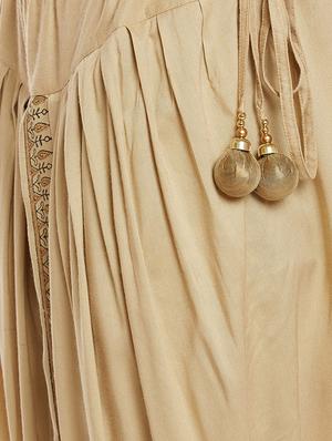 beige viscose dhoti salwar salwars - 14010228 - Standard Image - 4