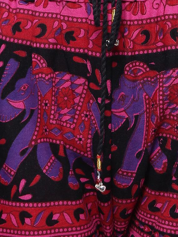 pink cotton printed palazzo - 14010564 - Zoom Image - 4