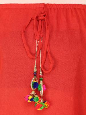 red rayon top - 14033636 - Standard Image - 4