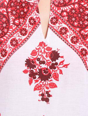 red cotton straight kurta - 14040389 - Standard Image - 4