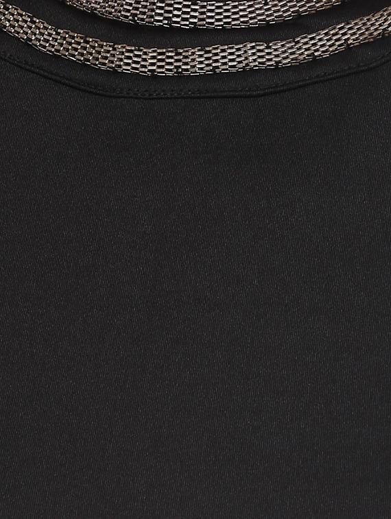 black cotton aline dress - 14043813 - Zoom Image - 4