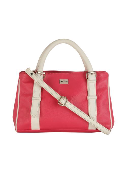 pink leatherette handbag - 14047482 - Standard Image - 1