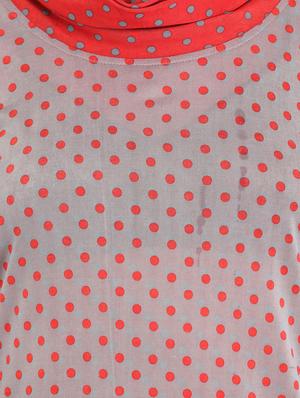 cowl neck polka dot top - 14049044 - Standard Image - 4