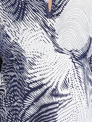 printed blue viscose top - 14049051 - Standard Image - 4
