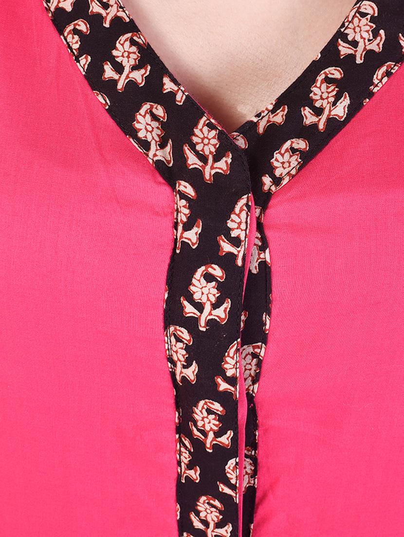 pink & black short pleated dress - 14052159 - Zoom Image - 4