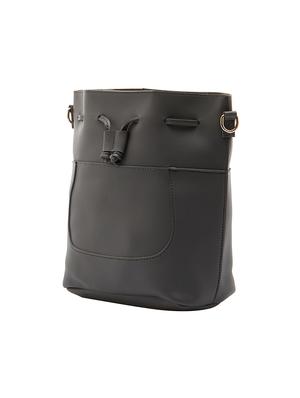 grey leatherette regular handbag - 14052364 - Standard Image - 4