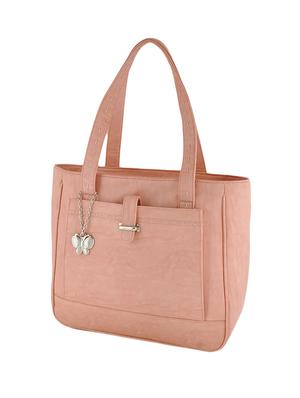 pink leatherette regular handbag - 14068568 - Standard Image - 4