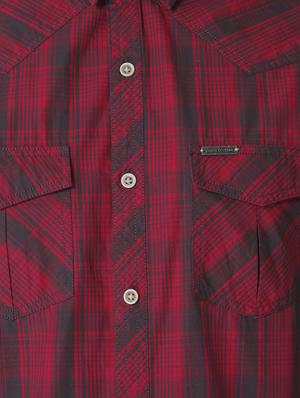 red cotton casual shirt - 14069783 - Standard Image - 4