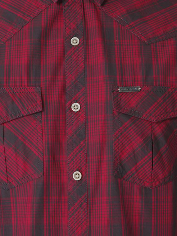 red cotton casual shirt - 14069783 - Zoom Image - 4