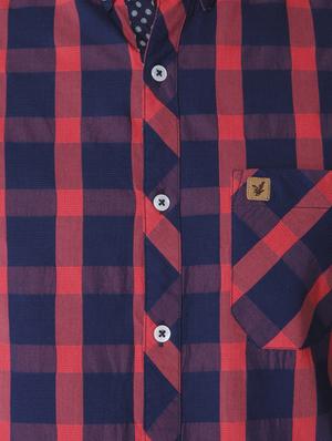 red cotton casual shirt - 14069800 - Standard Image - 4