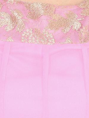 pink georgette plus dress - 14070632 - Standard Image - 4