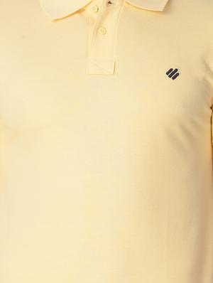 yellow cotton collared tshirt - 14070665 - Standard Image - 4
