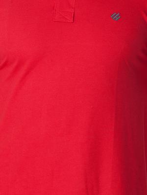 red cotton collared tshirt - 14070668 - Standard Image - 4