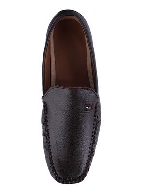 black leatherette slip on loafer - 14073293 - Standard Image - 4