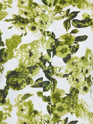 green floral printed cotton regular shirt - 14073777 - Standard Image - 4