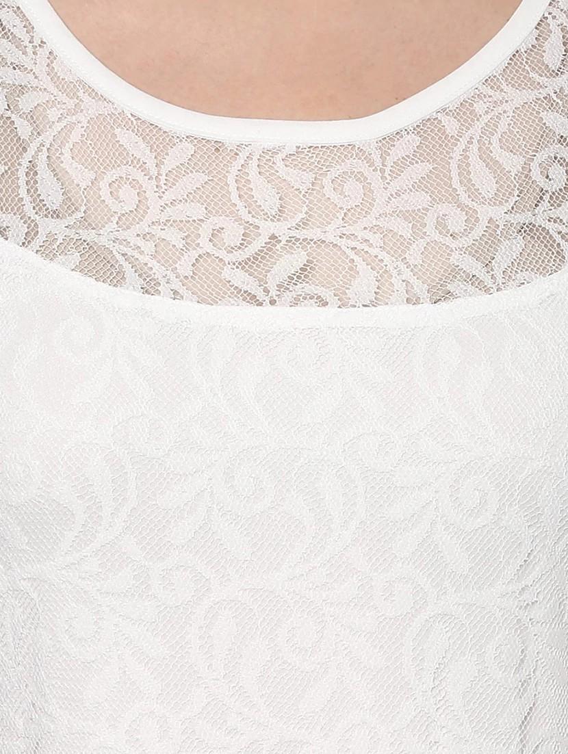 white lace plus dress - 14081029 - Zoom Image - 4