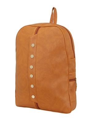 tan leatherette fashion backpack - 14082325 - Standard Image - 4