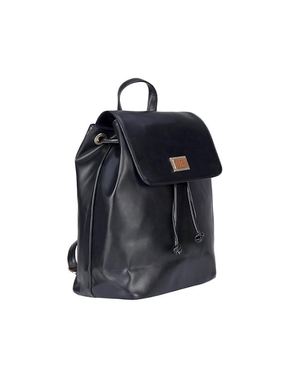 black leatherette fashion backpack - 14082844 - Zoom Image - 4