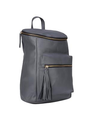 grey leatherette fashion backpack - 14082847 - Standard Image - 4